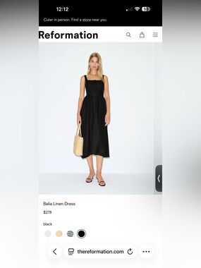 reformation satori linen dress Reformation Satori Linen Midi Dress Size 2